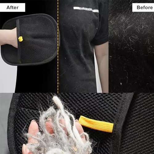 SakerPlus Pet Hair Removal Glove Reusable Anti Static Pet Fur Remover Glove for Furniture Clothes Bedding and More for Dogs and Cats Multi Surface Hair Cleaner Tool (2 pcs) - color: 2 pcs