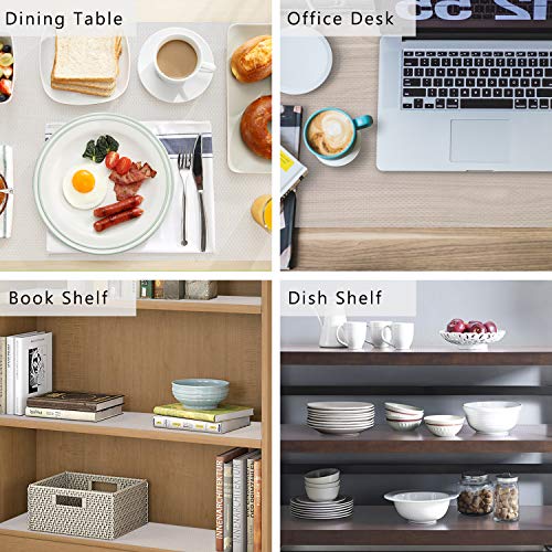 HooTown Shelf Liner Kitchen Cabinet Drawer Mats 23.6 Inch Wide x 6.5 Feet Long, Non Slip EVA Plastic Water Resistant Pad for Bathroom Drawers,Shoe Shelves, Under Sink, Clear - color: Dots Pattern Transparent, size: 23.6"W x 78.7"L