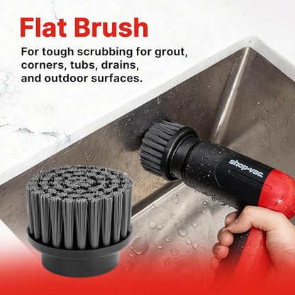 Shop-Vac 5 Pcs Replacement Heads Set for Cordless Spin Scrubber, Multi-Surface Cleaning Brush, Durable Refill Set for Kitchen, Bathroom, Floor, Tile & Glass Cleaning
