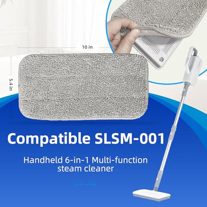 4 Packs Steam Mop Pads for SLSM-001 Steam Cleaner Handheld 6-in-1 Multi-Function Washable, Reusable Microfiber Steam Mop Cloth Replacement Mop Pads