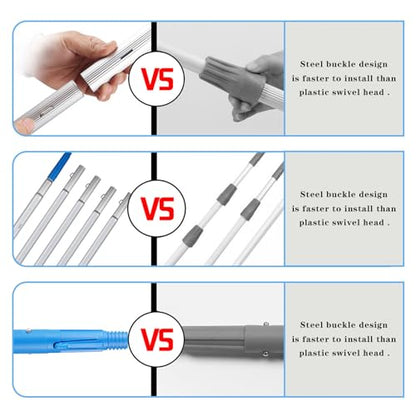 Water Fed Pole Kit Adjustable Solar Panel Cleaning Kit Cleaner Tool for Window Glass Roof Outdoor Glass Brush Window Washing Equipment (26FT) - size: 26FT