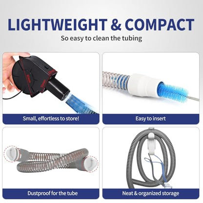 CPAP Hose Dryer Cleaning Kit: Fast-Drying Silent Blower Fan Cleaner for Resmed Airsense 10/11 Heated Tubing, for Universal 22mm CPAP Hose Tubes Cleaning Supplies