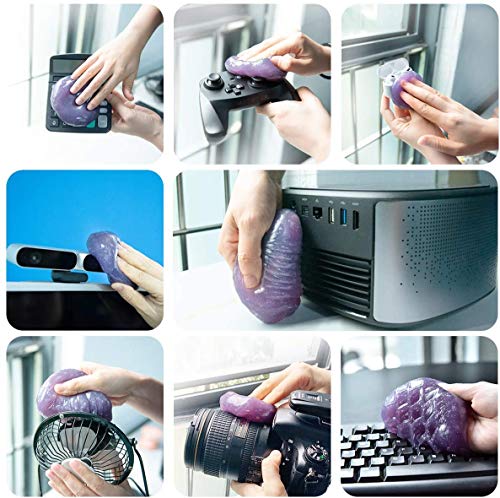 ASFSKY Car Cleaning Gel - 5 Pack Purple, Dust Cleaner for Cars & Keyboards - color: Purple 5 pack
