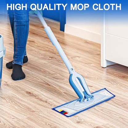 15 Pack Replacement Microfiber Mop Pad – Universal 17-18" Heavy Duty Reusable Refill – Thick Commercial Cleaning Pad for Wet & Dry Use - 18in Flat Mop Head (Trapezoid) - size: 15 Pack - 18in Flat Mop Head (Trapezoid)