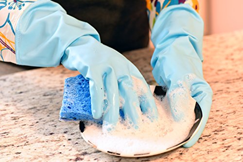Finnhomy Unisex Adult Household Gloves, Pink/Blue, Large Pack Of 2 US - color: Pink/Blue, size: Large (Pack of 2)