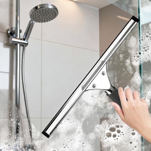 41-Inch High Elasticity Replacement Silicone Squeegee Strips, for Windows Glass Shower Door Cleaning, Durable and Easy to Install - color: Black