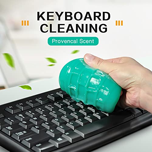 TICARVE 2Pack Cleaning Gel for Car Putty Car Slime Cleaning Car Putty Detail Car Interior Cleaner Automotive Cleaning Kits Keyboard Cleaner Yellow Green (320g/11.2oz) - color: Yellow+Green