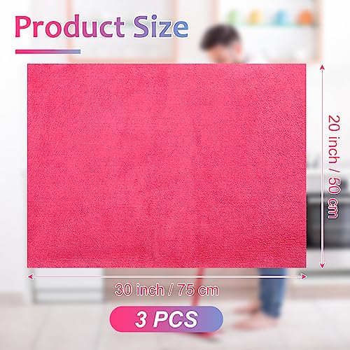 Newwiee 3 Pcs Extra Large Microfiber Cleaning Cloth 30" x 20" Washable Reusable Microfiber Towel Streak Free Lint Free Cloth for Cleaning Home Glass Office Window Bathrooms (Pink,Yellow,Light Blue) - color: Pink, Yellow, Light Blue