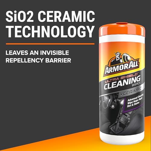 Armor All Ultra Shield + Ceramic Cleaning Wipes by Armor All, Car Interior Cleaner Wipes with Stain-Repelling Technology, 90 Count - size: 90 Count (Pack of 1)