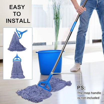 JERIA 8 Pack Heavy Duty Mop Head Replacements,String Mop Head for Commercial,Used for Home,Office and Kitchen,Washable,Reusable Mop - size: 8 Pack