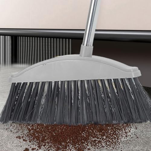 COLLBATH Long Handle Floor Cleaning Broom Heavy Duty Handheld Broom for Pet Hair Soft Bristles