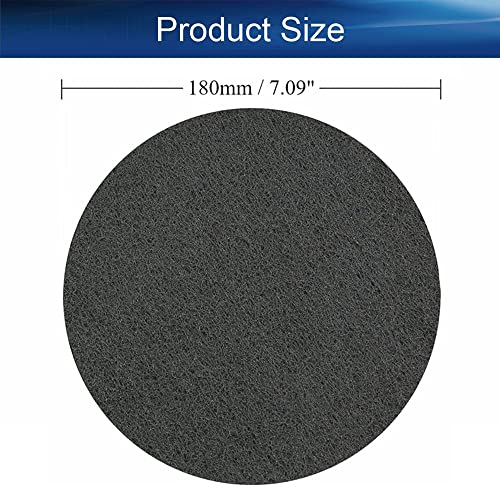 Auniwaig 1000-Grits 7 Inch Scrubber Scouring Pads Gray-Multipurpose, Drill Scuffing Disc Hoop and Loop Cleaning Kit for Bathroom & Kitchen 6pcs - size: 1000#