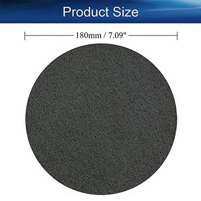 Auniwaig 1000-Grits 7 Inch Scrubber Scouring Pads Gray-Multipurpose, Drill Scuffing Disc Hoop and Loop Cleaning Kit for Bathroom & Kitchen 6pcs - size: 1000#