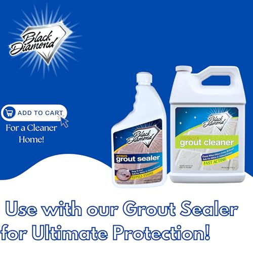 Black Diamond Ultimate Grout Cleaner: Best Cleaner for Tile, Ceramic, Porcelain, Marble Acid-Free Safe Deep Cleaner & Stain Remover for Even The Dirtiest Grout (1-Gallon) - size: 127.95 Fl Oz (Pack of 1)