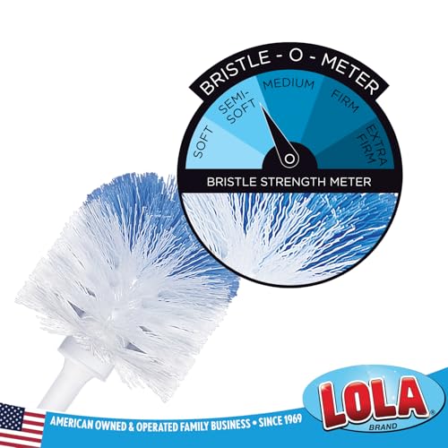 LOLA Classic Toilet Brush, Durable Fiber Stiff Bristles, Compact Size, Non-Scratch, Long-Lasting - 1 Pack - size: 1 Pack
