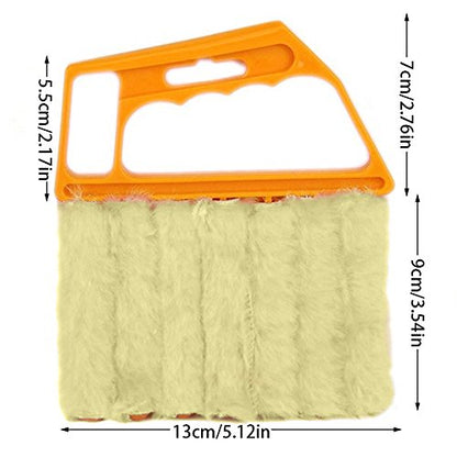 Blind Cleaner Brush , Blinds Dust Shutters , Mini Washable & Removable Window Air Conditioner Duster With 7 Slat Handheld Household Kitchen Cleaning Tools , For Awnings , Siding , Vinyl , Car , Fan