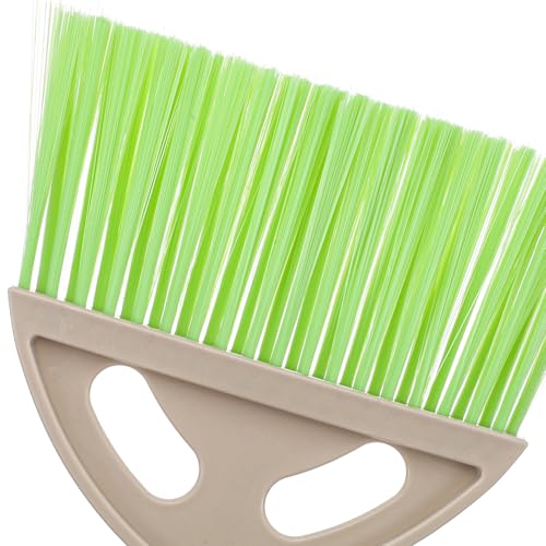 12 Pack Mini Broom with Dustpan Combo Set, Small Broom and Dustpan Set for Desk, Table, Car, Keyboard, Countertop, Pet Nest - 3 Colors (Blue, Green, Pink)