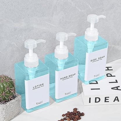 Refillable Shampoo and Conditioner Bottles for Shower Wall,Shampoo and Conditioner Dispenser with Pump No Drill (3 Bottles-Teal) - color: 3 Bottles-teal