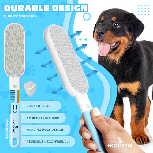 4-in-1 Pet Hair and Lint Remover Brush – Reusable Fabric and Clothing Cleaner for Pet Hair, Lint and Fur – Handheld Multi-Surface Tool for Clothes, Upholstery, Sofa and Travel Use (Sky Blue) - color: Sky Blue
