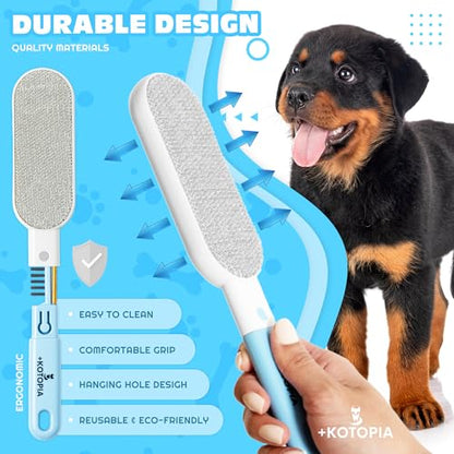 4-in-1 Pet Hair and Lint Remover Brush – Reusable Fabric and Clothing Cleaner for Pet Hair, Lint and Fur – Handheld Multi-Surface Tool for Clothes, Upholstery, Sofa and Travel Use (Sky Blue) - color: Sky Blue