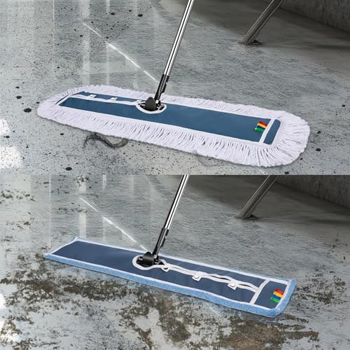 MASTERTOP 93cm Microfibre Mop Heads Replacement for Industrial Mop, Cleaning Heads for Hardwood, Tile, Laminate, Garage, School, Mall, Suit for B0CQ7MQJ65 B0DPM7JNBL B0FBF93RXT - color: Blue(microfiber Mop Pads）