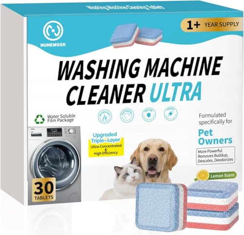 Washing Machine Cleaner, Formulated for Pet Owners | Compatible with HE, Top & Front Load Washer | Septic Safe | Fresh Scent | Removes Residue | Remove Stubborn Pet Hair (Colorful 15 Pack) - color: Colorful 15 Pack