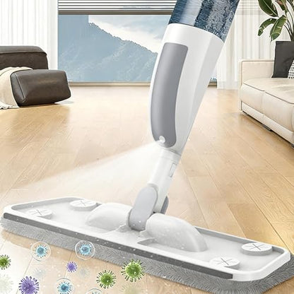 Wet Mop Spray – ABS PP Stainless Steel 120cm | Spray Floor Mop with Washable Microfiber Pad | Dry Wet Cleaning Broom Duster for Kitchen Bathroom Tile Laminate Home Apartment Cleaning Use