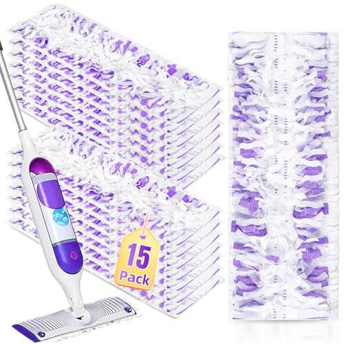 15 Pack Disposable Moping Pads Refills for Power Mop™ Multi-Surface Mop and PowerMop™ Wood Mop, Replacement Mop Pads for Floor Cleaning - size: Multi-15