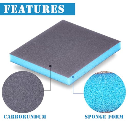 16Pcs 320 Grit Sanding Sponge, Jamiikury Sanding Blocks Washable and Reusable, Wet Dry Sandpaper Sponge for Wood Metal Furniture Paint and Drywall - size: 320 Grits