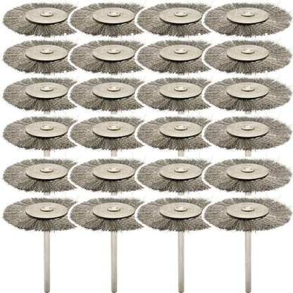 20PCS T-Shaped Wire Brushes - Metal Rust Removal, Polishing, Cleaning - 38mm Diameter, 3mm Shaft - Removes Burrs, Dust, and Oxide Layer - Handles Rough Surfaces - Designed for Industrial and DIY Use - style: Wire Brush T-shaped 3*38mm 20PCS