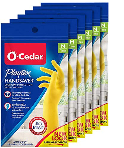 Playtex HandSaver Gloves, Sassy Colors, (Sizes 7-1/2-8), Medium (Pack of 6) - size: Medium (Pack of 6)