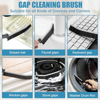 5Pcs Crevice Cleaning Brush, Multifunctional Hard Bristle Brush for Narrow Spaces, Cleaning Tool for Toilet, Faucets, Grout