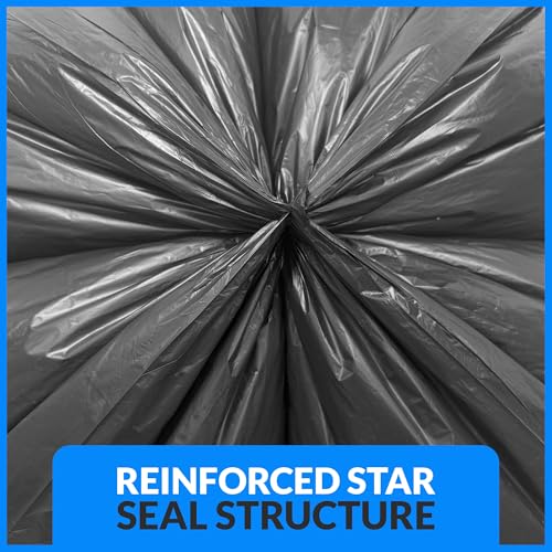 Reli. 95 Gallon Trash Bags Heavy Duty (15 Count) | Black | Twist Ties Included | Extra Tough, Leak-Proof Garbage Bags | Ideal for Large Clean Ups