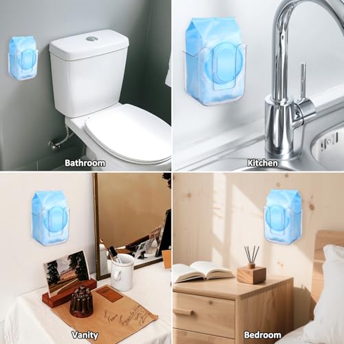 Wipes Dispenser Flushable Wipes Holder for Bathroom Wipe Container Clear Wipe Dispenser Wall-Mounted Tissue Box Wipes Holder for Bathroom Bedroom Kitchen - color: Transparent