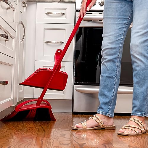 O-Cedar One Sweep Broom & Step-On Dustpan Set | Patented Wave Bristles Remove Over 99% of Dirt in One Pass | Lightweight & Quiet for Pet-Friendly Cleaning - size: PowerCorner One Sweep Broom