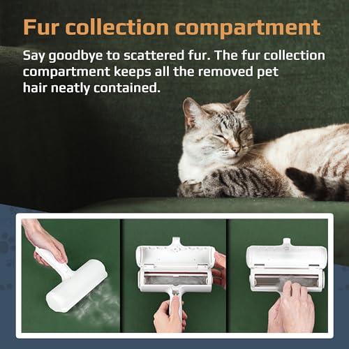 Pet Hair Remover | Cat & Dog Hair Remover for Furniture, Couch, Clothes, Carpet, Car | Portable Pet Hair Remover for Laundry Car Seats, Bedding | Reusable Lint Rollers for Pet Hair Removal Tool