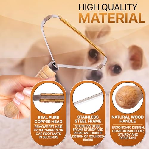 2-Pack Pet Hair Removal Tool - Carpet Rake and Squeegee for Pet Hair Remover Tool - Lint Remover and Hair Scraper for Couch - Easy to Clean Fuzz Fur and Pro Cat Dog Hair Remover for Rugs,Car Floor Mat - size: 2 Pack