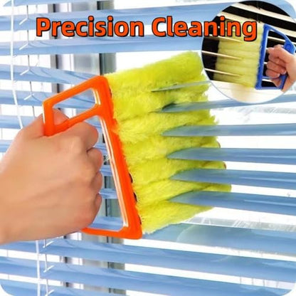 All-Purpose Washable Cleaning Brush – Blinds, Ac Vents & Window Tracks, Blind Cleaner Duster Tool, 7-Finger Microfiber Dusting Tool, Blind Cleaner Brush Set, for Home, Car, Ac, Sliding Doors (A) - color: A