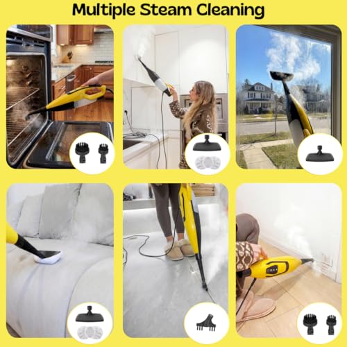 Steambot Steam & Scrub Steam Mop, All-in-One Scrubbing Hard Floor Cleaner, 2 Dirt Grip Soft Scrub Pads Included, XL Water Tank