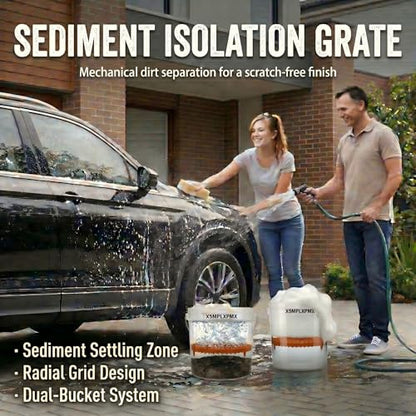 10.4" Heavy Duty Car Wash Bucket Insert (2-Pack) & Wash Mitt Kit - 10.6 oz Detailing Dirt Separator & Grit Trap, Scratch-Free Auto Wash, Fits 3.5 to 5 Gallon Buckets (Orange Kit) - color: 2pack Orange