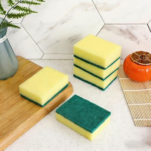 Kitchen Scrub Dish Sponge, 5 Pack Cleaning Brush Scrubber Supplies for Dishwashing, Dinnerware Sets, Pan Pot, Glass, Dishwasher, Sink, Bathroom - size: Large
