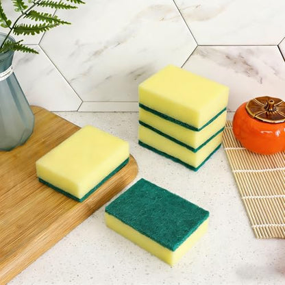 Kitchen Scrub Dish Sponge, 5 Pack Cleaning Brush Scrubber Supplies for Dishwashing, Dinnerware Sets, Pan Pot, Glass, Dishwasher, Sink, Bathroom - size: Large