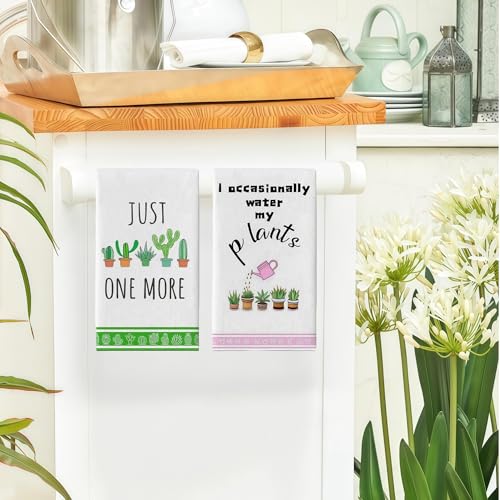 Funny Plant Lover Kitchen Towels (18x26 Inch) - Succulent & Cactus Themed Gifts for Women, Housewarming,Birthday Gifts for Mom, Best Friend, Plant Lady - color: Funny Plant