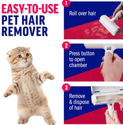 Reusable Pet Hair Remover Roller for Dog and Cat Hair – Lint Remover Brush for Couch, Carpet, Furniture and Car Seats