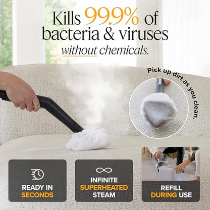 Dupray Neat Plus Steam Cleaner and Awesome Bag, 18 Accessories, Fast Heat-Up, Chemical-Free Cleaning, Multipurpose Steamer *Kills 99.9% of Bacteria & Viruses - size: 18-piece (Neat Plus + The Awesome Bag)