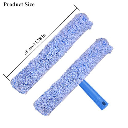 4-Pack Microfiber Window Cleaning Refill Sleeves, 14" Reusable & Washable Squeegee Cloth, Scratch-Free & Highly Absorbent, Fits MR.SIGA & 12"-14" Tools