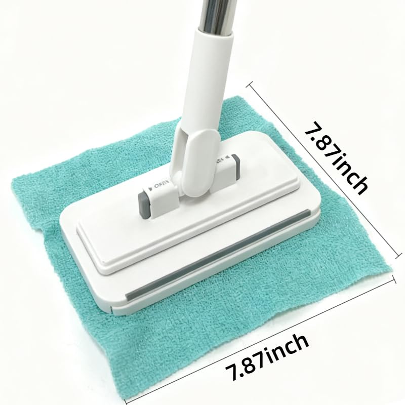 50 Count Replacement Cloths for Snap Grip Mini Mop, High Absorbency Lint-Free, Wet and Dry Cleaning Pads for Cabinets, Walls, Windows & Floors, Washable Reusable Economical Pack, 8"x8" - size: 50 Count Small Reusable Cloths (No Mop)