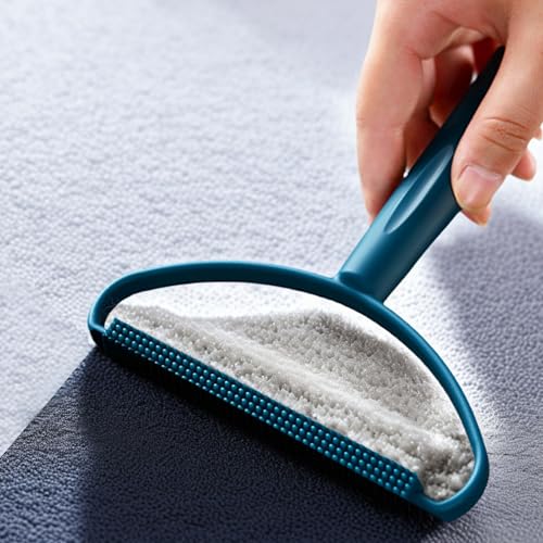 Dual Sided Lint Remover Tool Clothes Sofa Carpet Hair Debris Cleaning with Ergonomic Handle Home Travel Laundry Upholstery - color: Blue, size: F