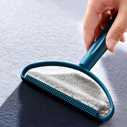 Dual Sided Lint Remover Tool Clothes Sofa Carpet Hair Debris Cleaning with Ergonomic Handle Home Travel Laundry Upholstery - color: Blue, size: F