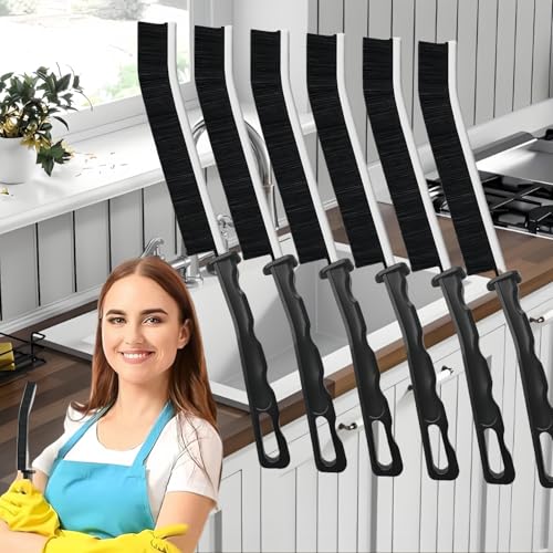 Hard Bristle Crevice Cleaning Brush - 6Pcs Multifunctional Gap Cleaning Brush to Clean Narrow Spaces, Corner Cleaning Brush for Bathroom Kitchen Shower Window Grout Tile